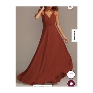 DAVIDS BRIDAL cinnamon bridesmaid dress